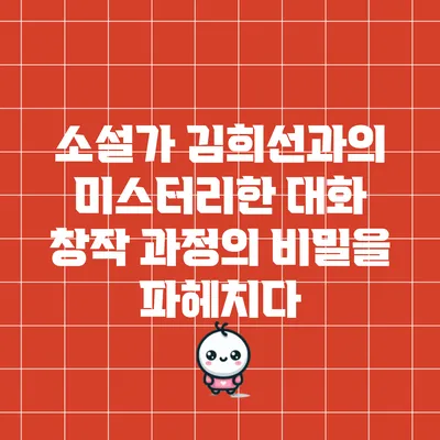 소설가 김희선과의 미스터리한 대화: 창작 과정의 비밀을 파헤치다