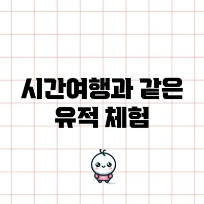 시간여행과 같은 유적 체험