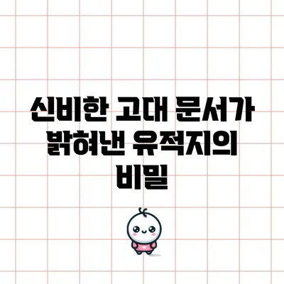 신비한 고대 문서가 밝혀낸 유적지의 비밀