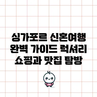 싱가포르 신혼여행 완벽 가이드: 럭셔리 쇼핑과 맛집 탐방