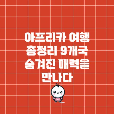 아프리카 여행 총정리: 9개국 숨겨진 매력을 만나다