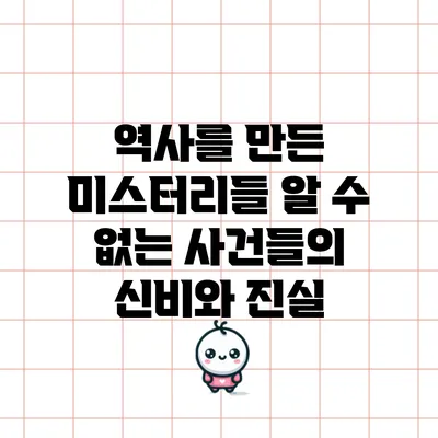 역사를 만든 미스터리들: 알 수 없는 사건들의 신비와 진실