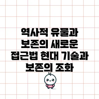 역사적 유물과 보존의 새로운 접근법: 현대 기술과 보존의 조화