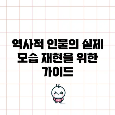 역사적 인물의 실제 모습 재현을 위한 가이드