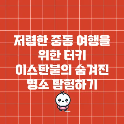 저렴한 중동 여행을 위한 터키 이스탄불의 숨겨진 명소 탐험하기
