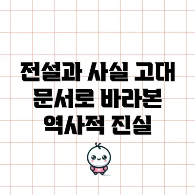 전설과 사실: 고대 문서로 바라본 역사적 진실