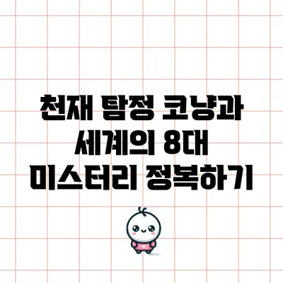 천재 탐정 코냥과 세계의 8대 미스터리 정복하기