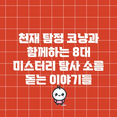 천재 탐정 코냥과 함께하는 8대 미스터리 탐사: 소름 돋는 이야기들