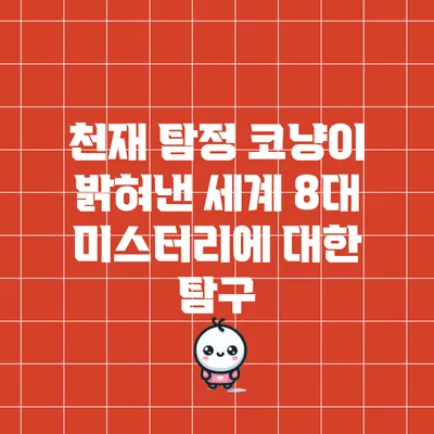 천재 탐정 코냥이 밝혀낸 세계 8대 미스터리에 대한 탐구