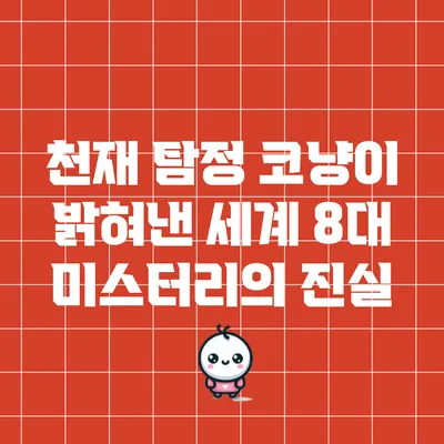 천재 탐정 코냥이 밝혀낸 세계 8대 미스터리의 진실