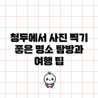 청두에서 사진 찍기 좋은 명소 탐방과 여행 팁