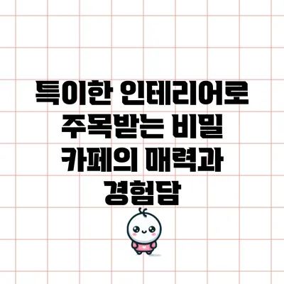 특이한 인테리어로 주목받는 비밀 카페의 매력과 경험담