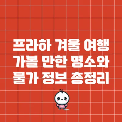 프라하 겨울 여행: 가볼 만한 명소와 물가 정보 총정리