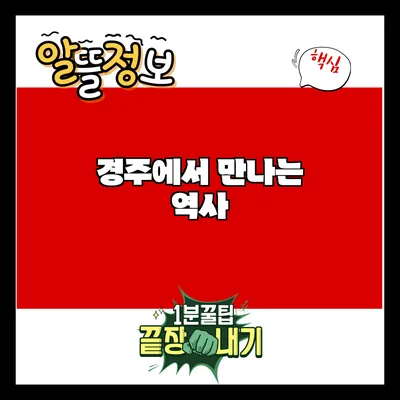 경주에서 만나는 역사