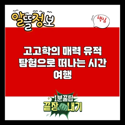 고고학의 매력: 유적 탐험으로 떠나는 시간 여행