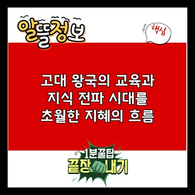 고대 왕국의 교육과 지식 전파: 시대를 초월한 지혜의 흐름