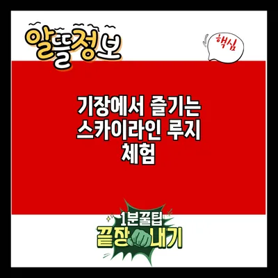 기장에서 즐기는 스카이라인 루지 체험