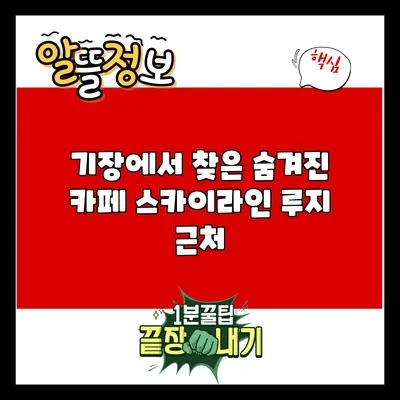 기장에서 찾은 숨겨진 카페: 스카이라인 루지 근처