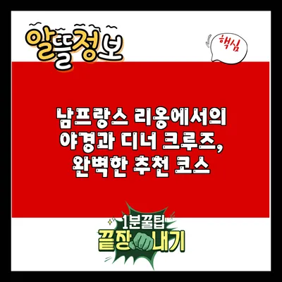 남프랑스 리옹에서의 야경과 디너 크루즈, 완벽한 추천 코스