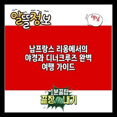 남프랑스 리옹에서의 야경과 디너크루즈 완벽 여행 가이드