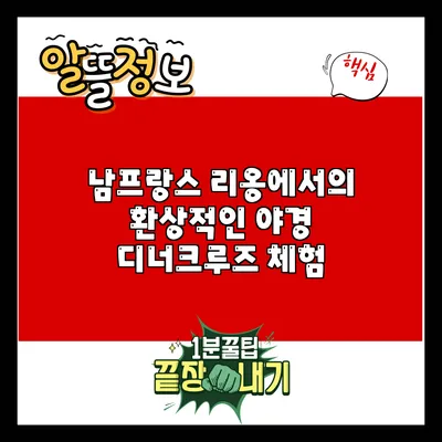 남프랑스 리옹에서의 환상적인 야경 디너크루즈 체험