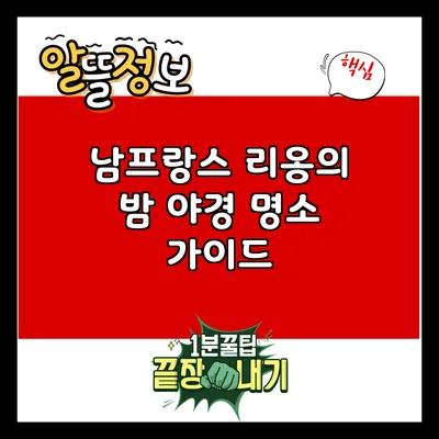 남프랑스 리옹의 밤: 야경 명소 가이드