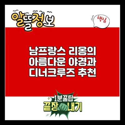 남프랑스 리옹의 아름다운 야경과 디너크루즈 추천