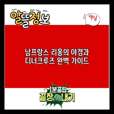 남프랑스 리옹의 야경과 디너크루즈 완벽 가이드