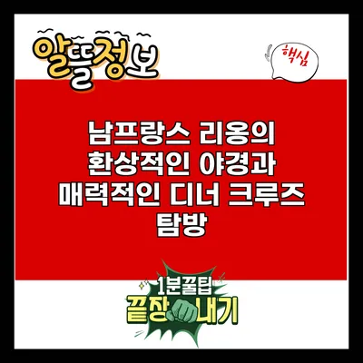 남프랑스 리옹의 환상적인 야경과 매력적인 디너 크루즈 탐방