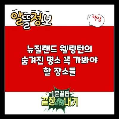 뉴질랜드 웰링턴의 숨겨진 명소: 꼭 가봐야 할 장소들