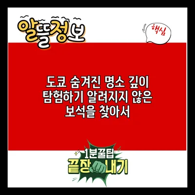 도쿄 숨겨진 명소 깊이 탐험하기: 알려지지 않은 보석을 찾아서