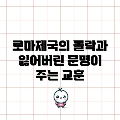로마제국의 몰락과 잃어버린 문명이 주는 교훈