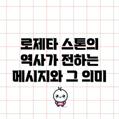 로제타 스톤의 역사가 전하는 메시지와 그 의미