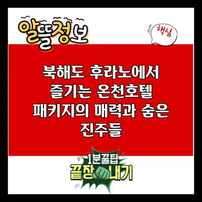 북해도 후라노에서 즐기는 온천호텔 패키지의 매력과 숨은 진주들