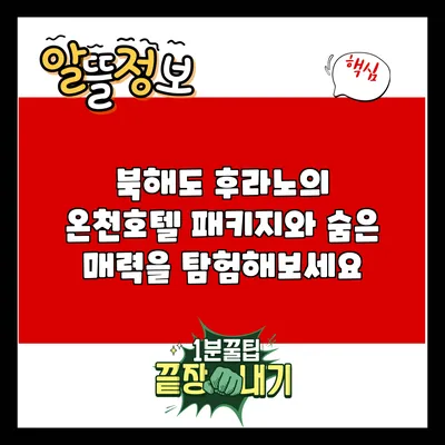 북해도 후라노의 온천호텔 패키지와 숨은 매력을 탐험해보세요