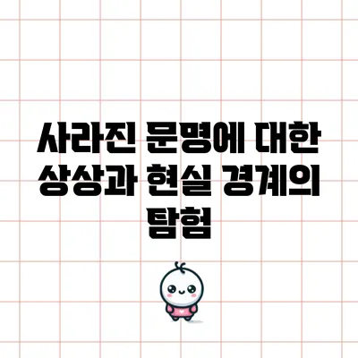사라진 문명에 대한 상상과 현실: 경계의 탐험