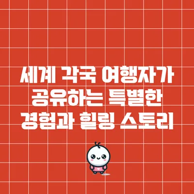세계 각국 여행자가 공유하는 특별한 경험과 힐링 스토리