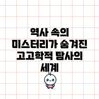 역사 속의 미스터리가 숨겨진 고고학적 탐사의 세계