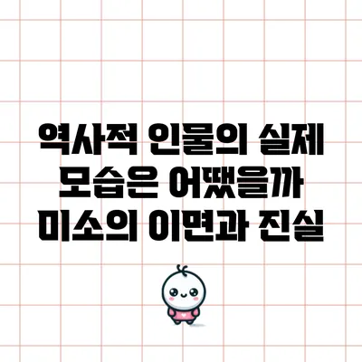 역사적 인물의 실제 모습은 어땠을까? 미소의 이면과 진실