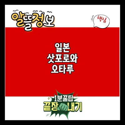 일본 삿포로와 오타루