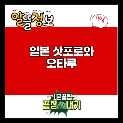 일본 삿포로와 오타루