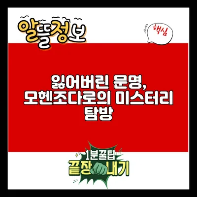 잃어버린 문명, 모헨조다로의 미스터리 탐방