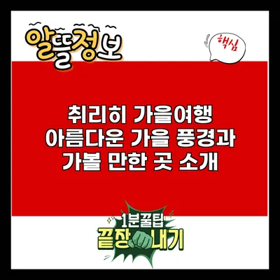 취리히 가을여행: 아름다운 가을 풍경과 가볼 만한 곳 소개