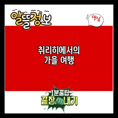 취리히에서의 가을 여행