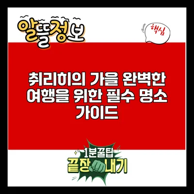취리히의 가을: 완벽한 여행을 위한 필수 명소 가이드