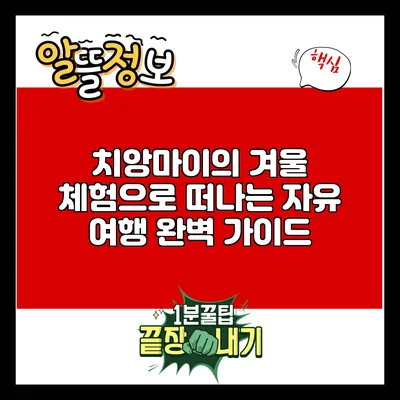 치앙마이의 겨울 체험으로 떠나는 자유 여행 완벽 가이드