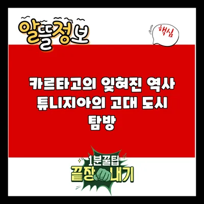 카르타고의 잊혀진 역사: 튜니지아의 고대 도시 탐방