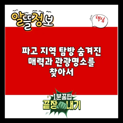 파고 지역 탐방: 숨겨진 매력과 관광명소를 찾아서