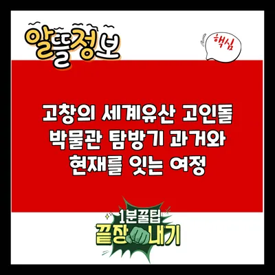 고창의 세계유산 고인돌 박물관 탐방기: 과거와 현재를 잇는 여정
