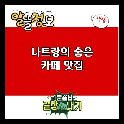 나트랑의 숨은 카페 맛집